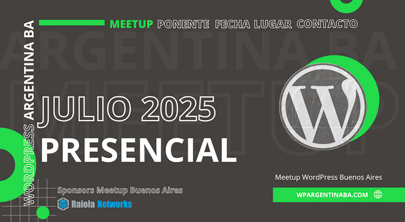 Ricardo Aiello en Meetup WordPress julio 2025